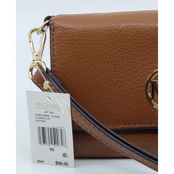 New Michael Kors Jet Set Leather Wristlet $128.00 - Picture 3 of 5